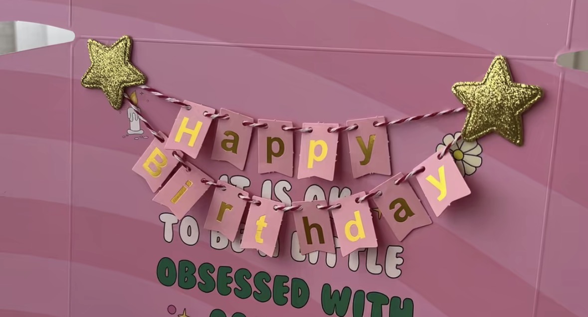 شريط happy birthday للبوكس